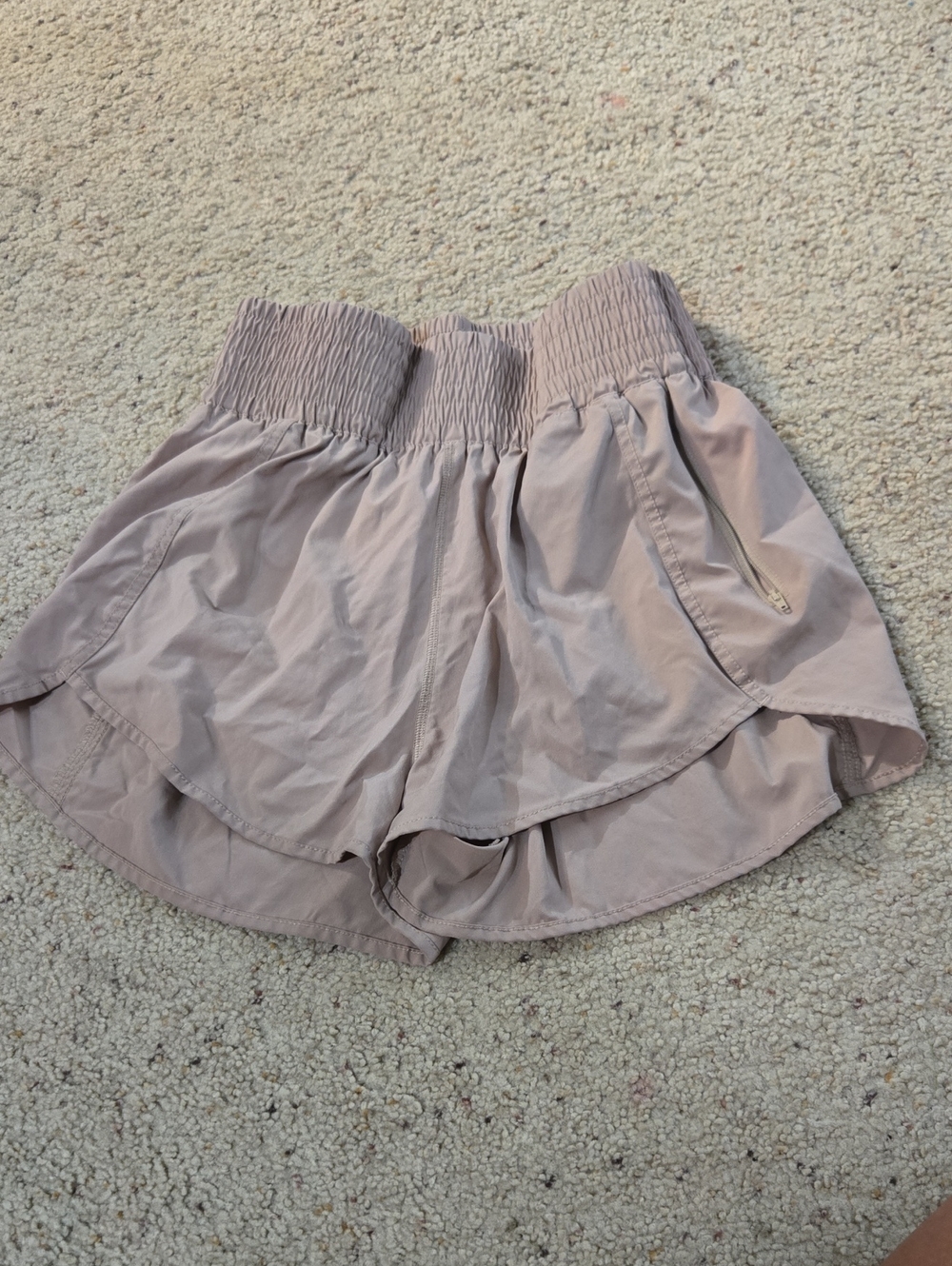 Blooming Jelly High Waisted Layered Running Shorts - Khaki